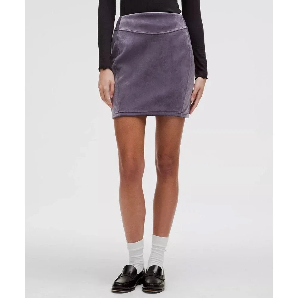 NEW! Lululemon Scuba‎ High-Rise Mini Skirt Velvet Purple Nightfall size L